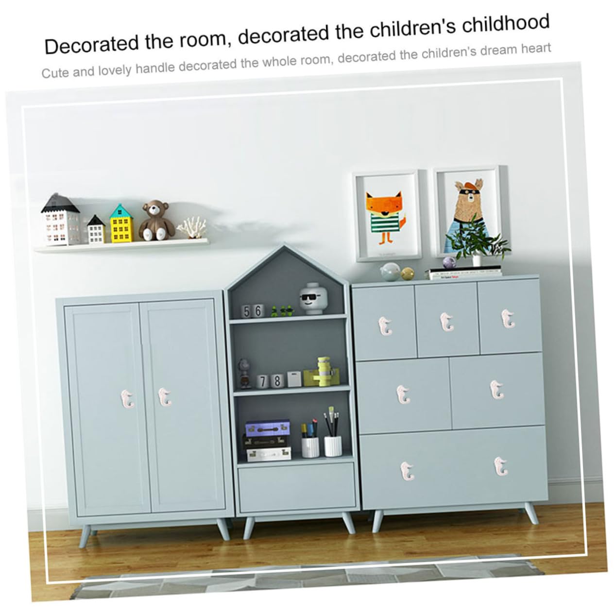 Amazon.co.jp: CANIGHT 海をイメージしたタツノオトシゴのノブ。鉄製の